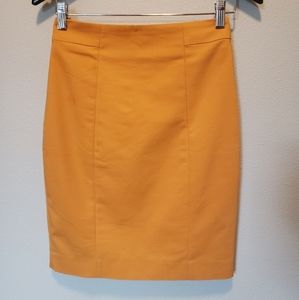 H&M yellow pencil skirt